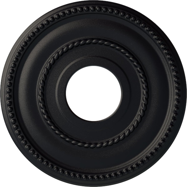 Ekena Millwork Valeriano Ceiling Medallion (Fits Canopies up to 6 1/4"), 12 1/8"OD x 3 5/8"ID x 3/4"P, Steel Gray CM12VASGS - main